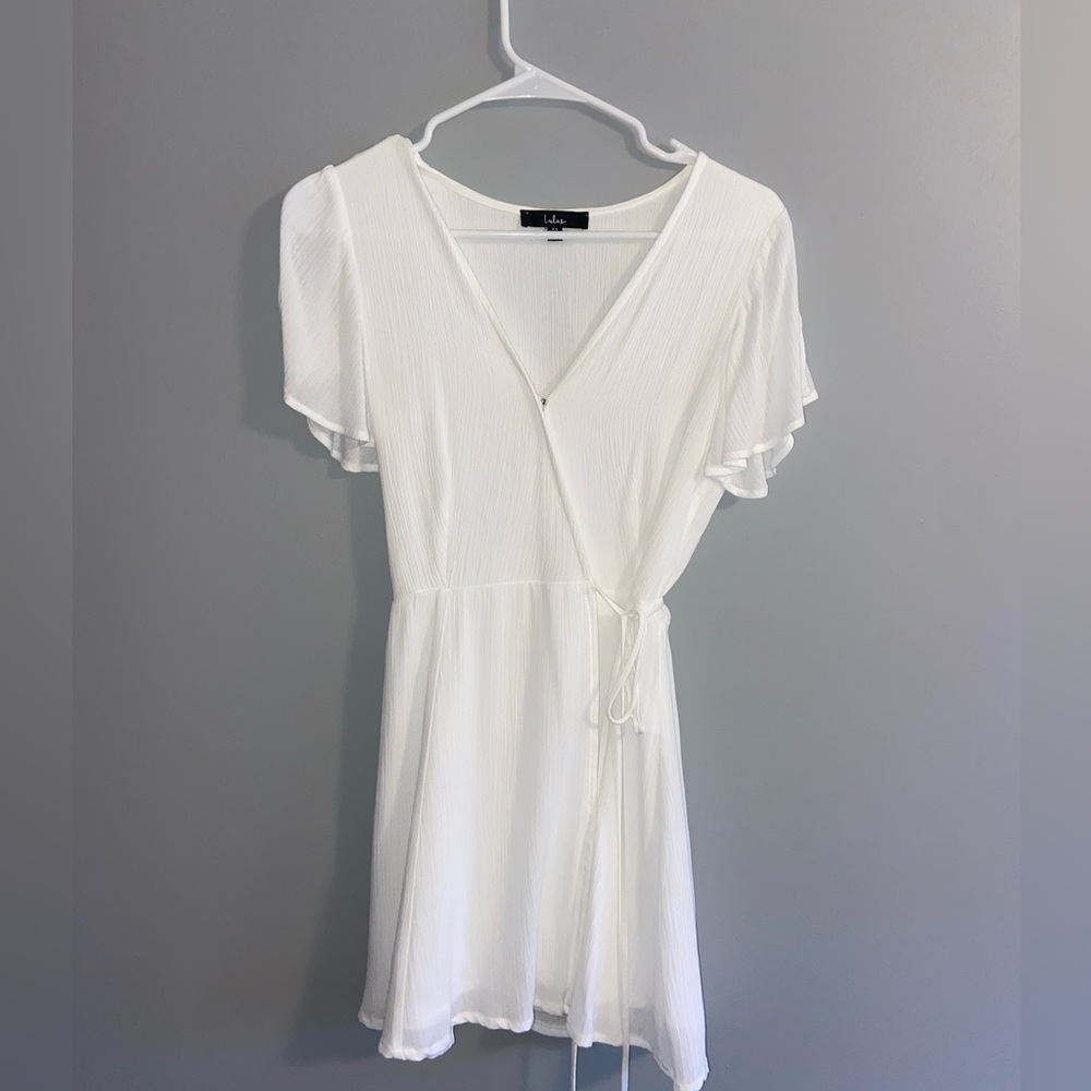 White Lulus Wrap Dress